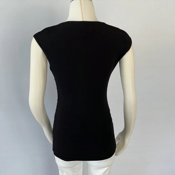 WHBM  Extended Sleeve Ruched Ruffle Top Size Small - Picture 10 of 14